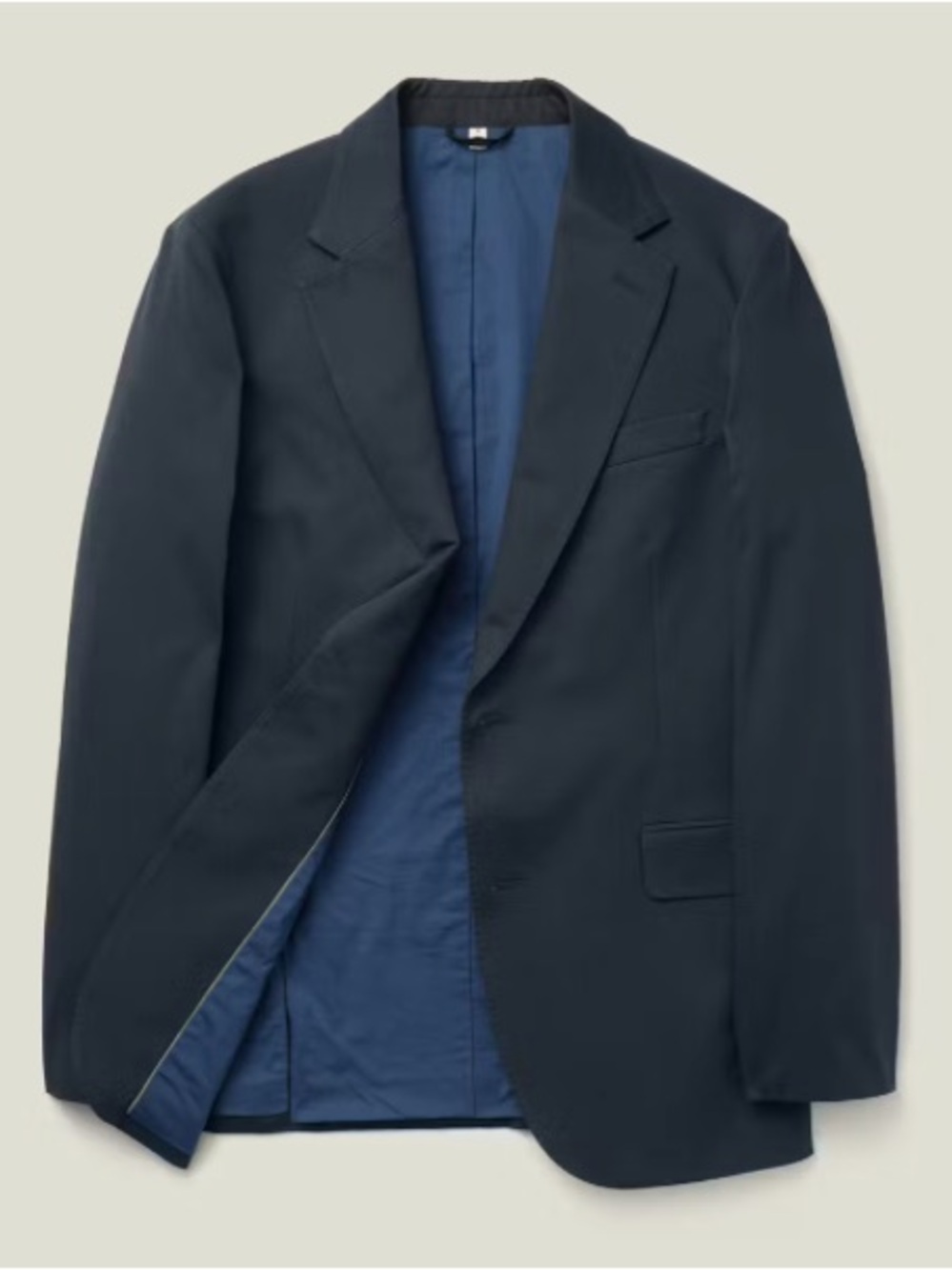 Men's Navy Blazer - Classic Single-Breasted Jacket